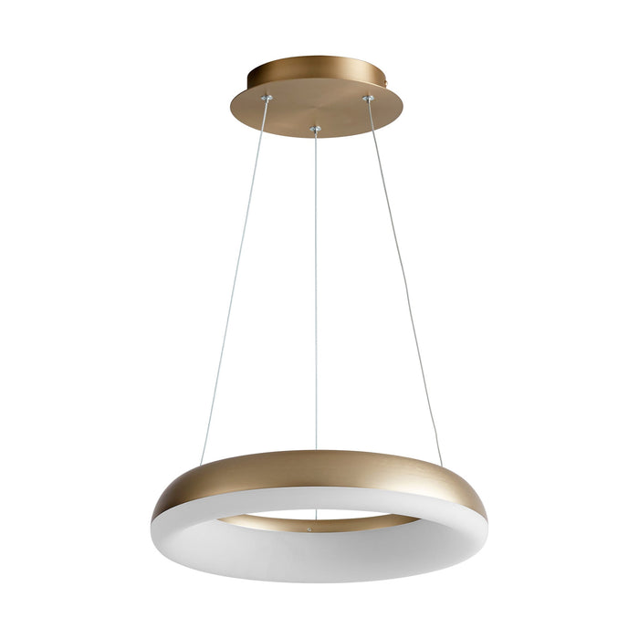 Roswell LED Pendant Light in Aged Brass (Small).