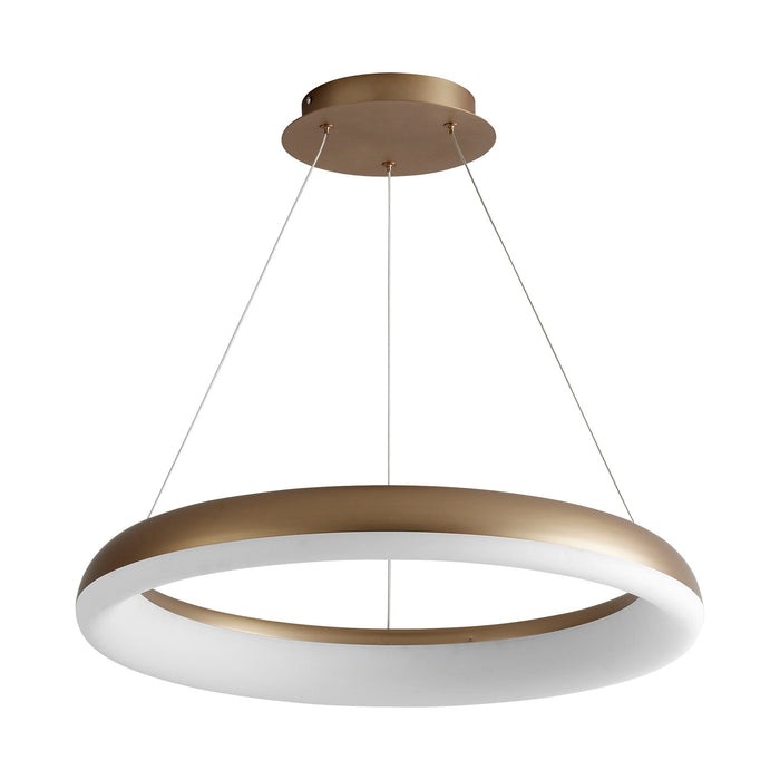 Roswell LED Pendant Light in Aged Brass (Large).