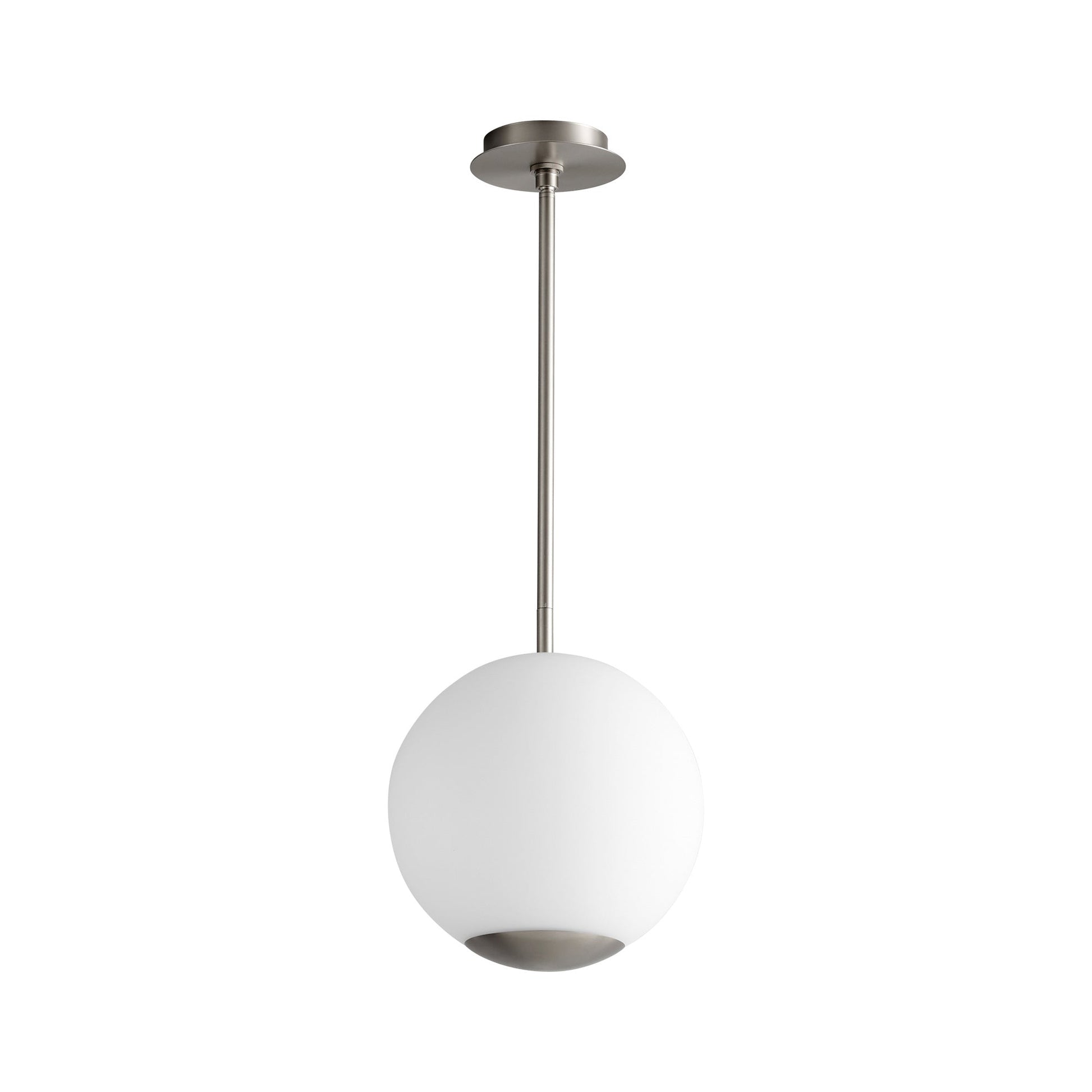 Terra Opal LED Pendant Light in Satin Nickel (12-Inch).