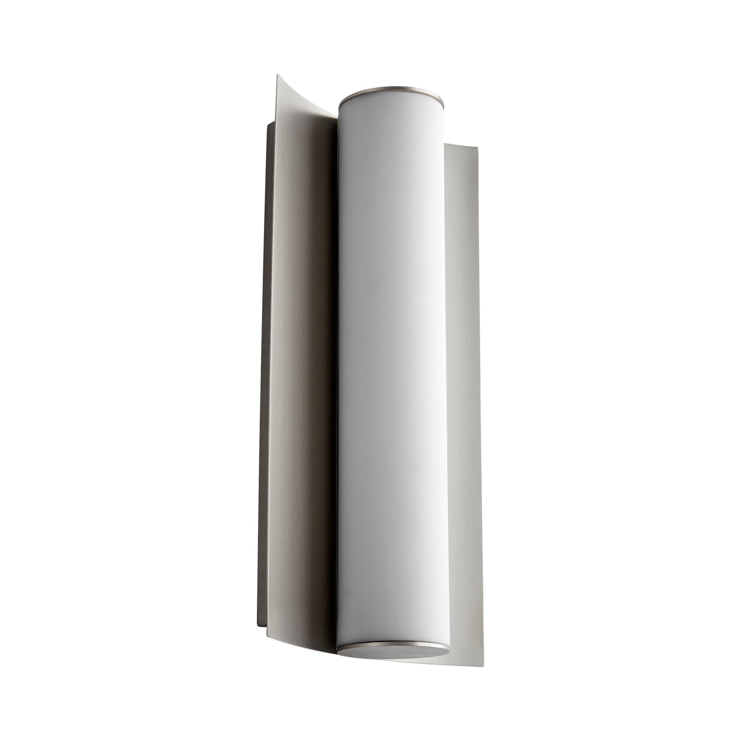 Wave LED Bath Wall Light in Satin Nickel.