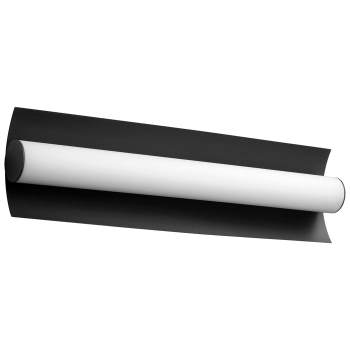 Wave LED Vanity Wall Light in Black (23-Inch).