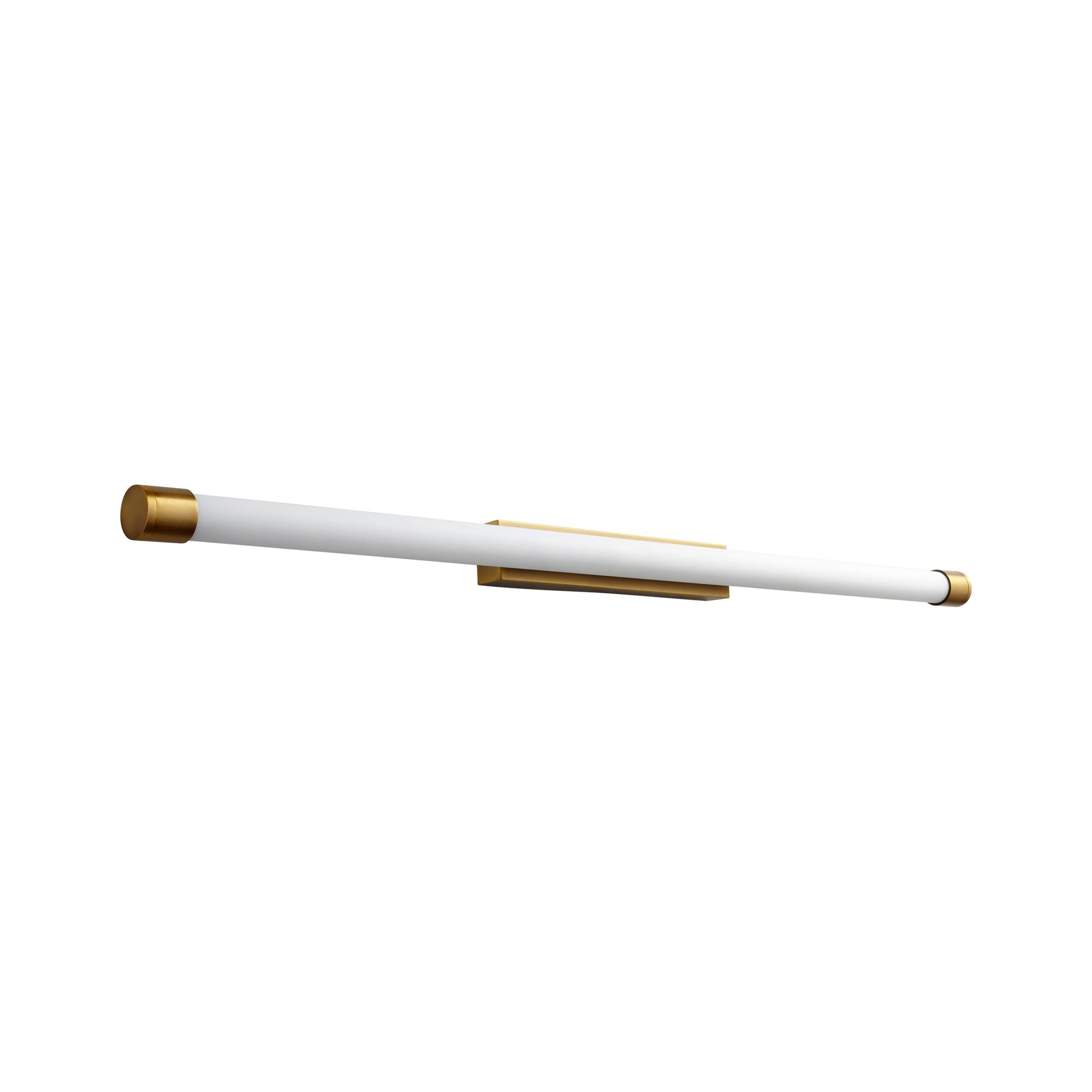 Zenith LED Vanity Wall Light in Aged Brass (48-Inch).