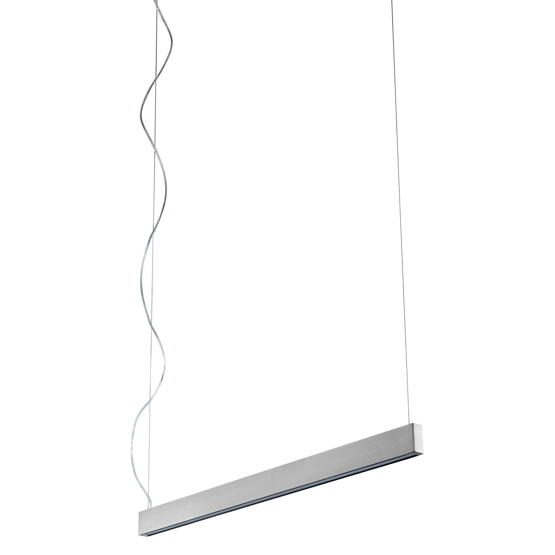 Zepp LED Linear Pendant Light in Satin Nickel (38-Inch).