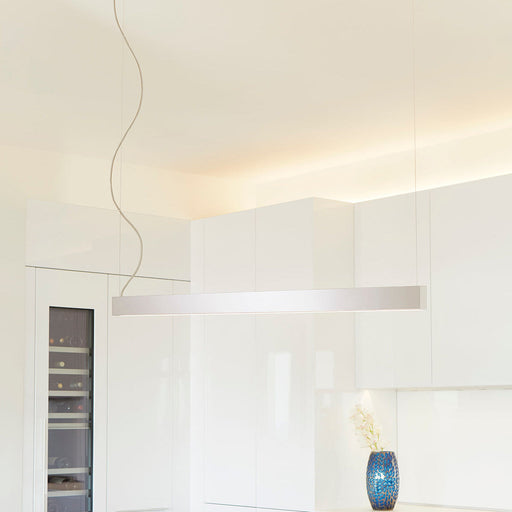 Zepp LED Linear Pendant Light in kitchen.