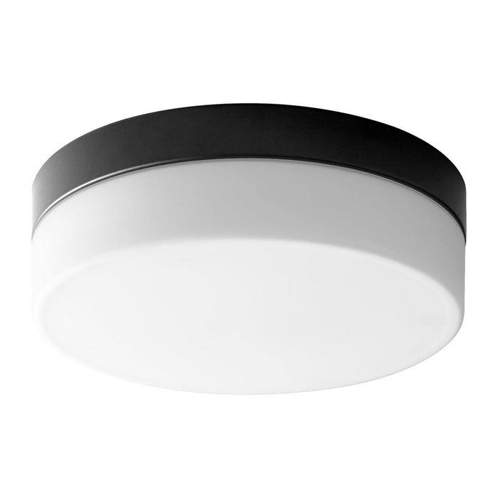Zuri LED Flush Mount Ceiling Light in Black (11-Inch).
