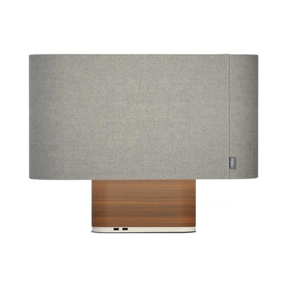 Belmont Table Lamp in Silverdale/Walnut.