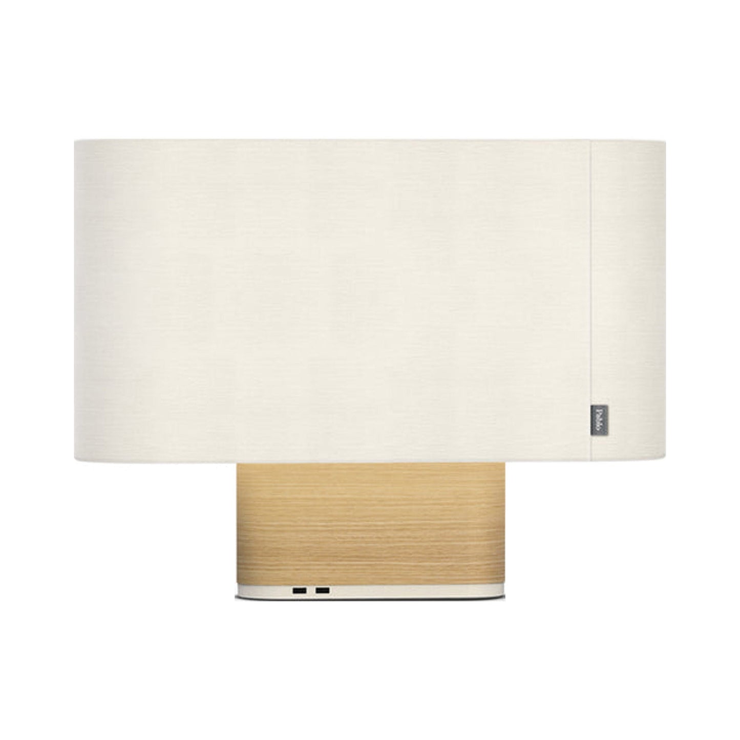 Belmont Table Lamp in White/Oak.