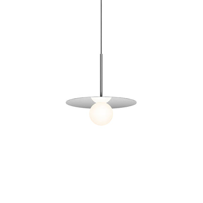 Bola LED Disc Pendant Light in Chrome (Small).