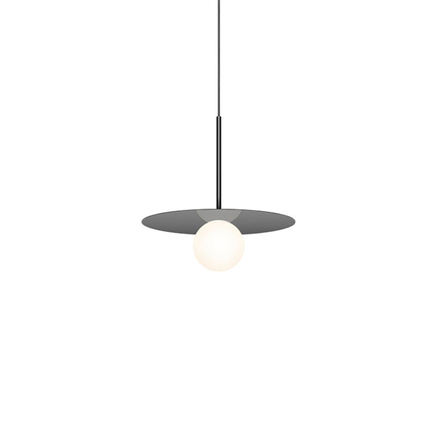 Bola LED Disc Pendant Light in Gunmetal (Small).