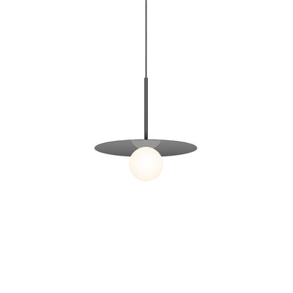 Bola LED Disc Pendant Light in Gunmetal (Small).