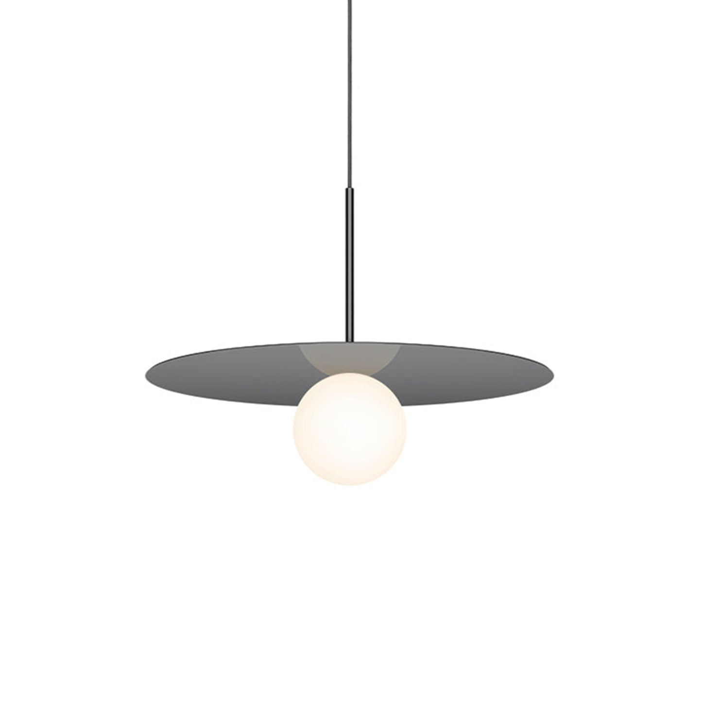 Bola LED Disc Pendant Light in Gunmetal (Medium).