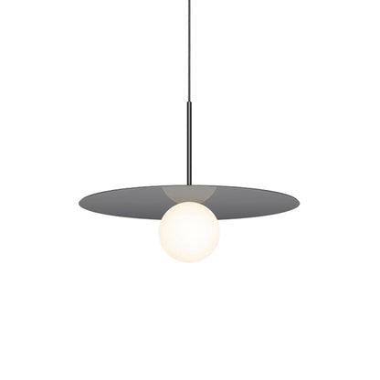 Bola LED Disc Pendant Light in Gunmetal (Medium).