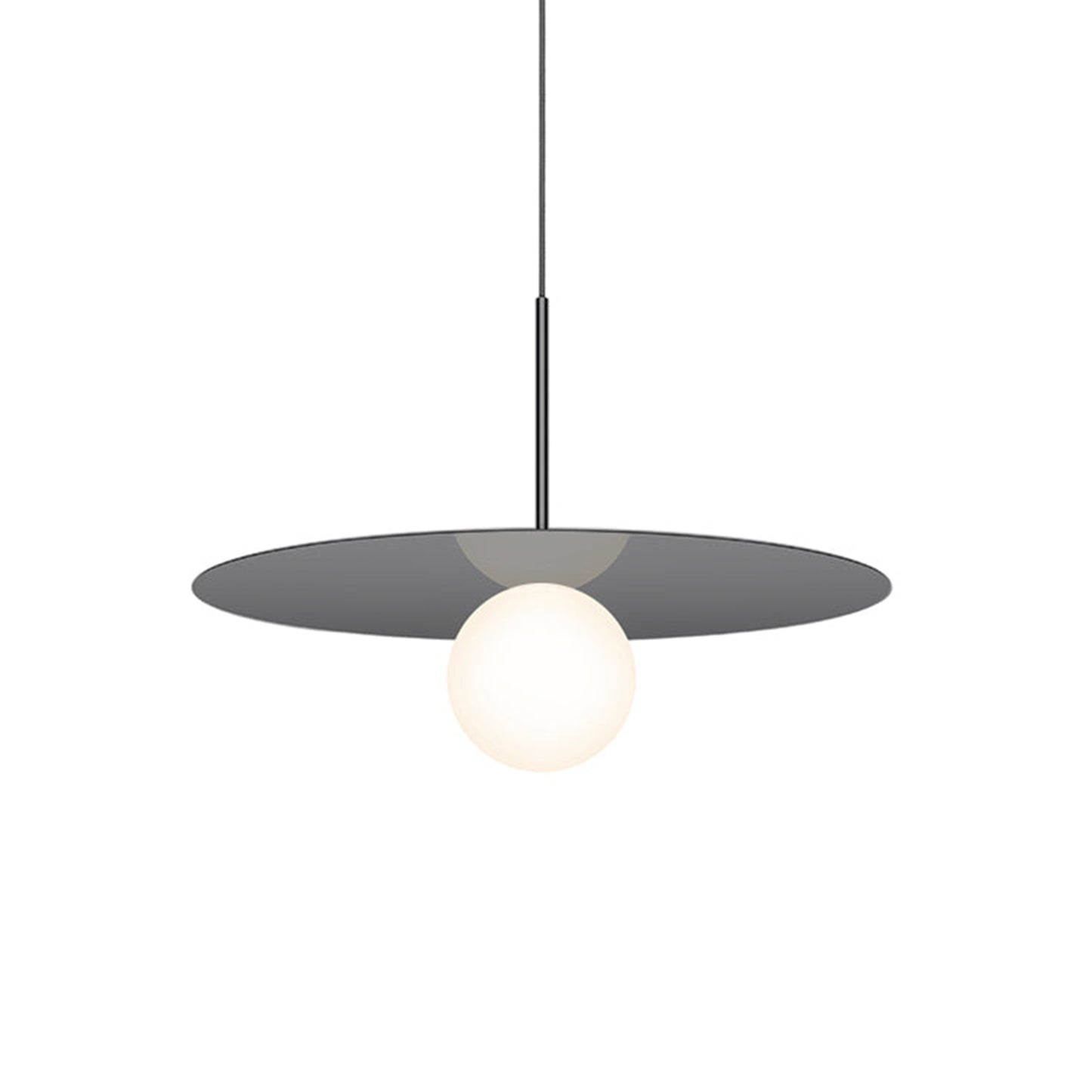 Bola LED Disc Pendant Light in Gunmetal (Large).