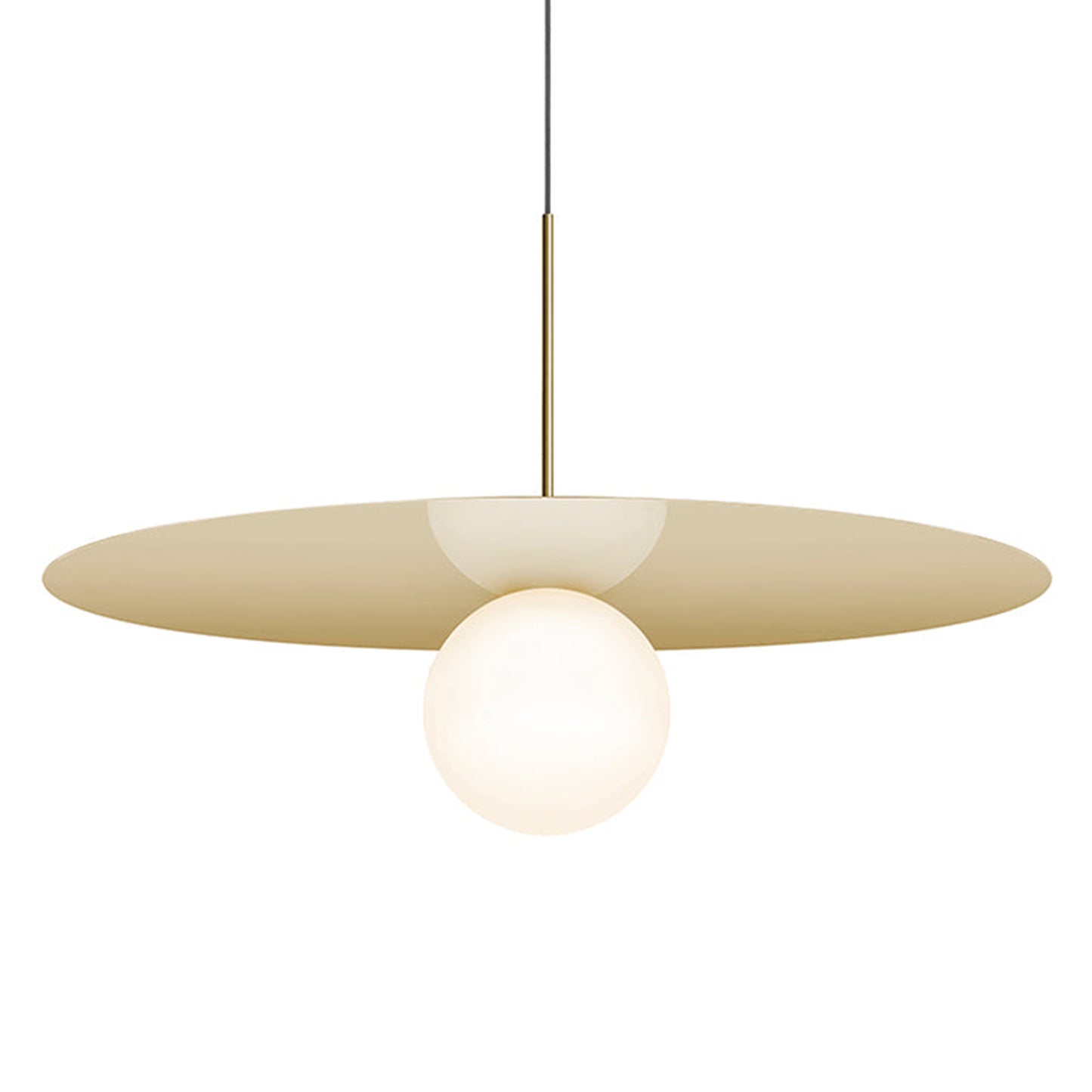 Bola LED Disc Pendant Light in Brass (X-Large).