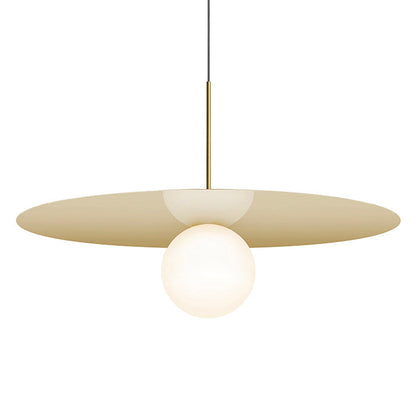 Bola LED Disc Pendant Light in Brass (X-Large).