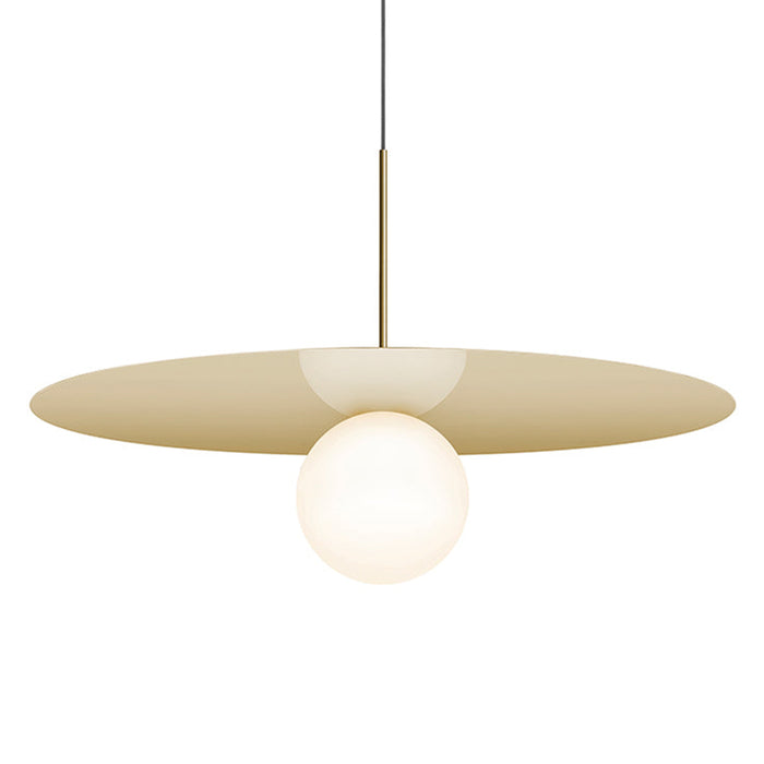 Bola LED Disc Pendant Light in Brass (X-Large).