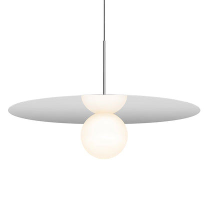 Bola LED Disc Pendant Light in Chrome (X-Large).