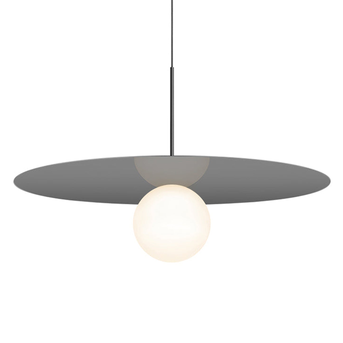 Bola LED Disc Pendant Light in Gunmetal (X-Large).