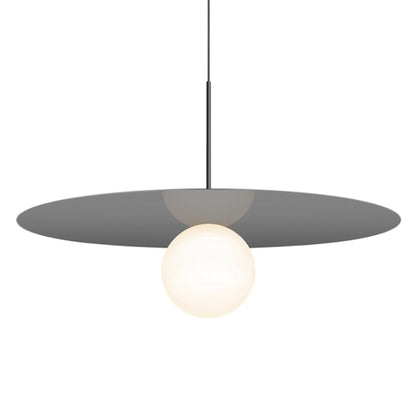 Bola LED Disc Pendant Light in Gunmetal (X-Large).