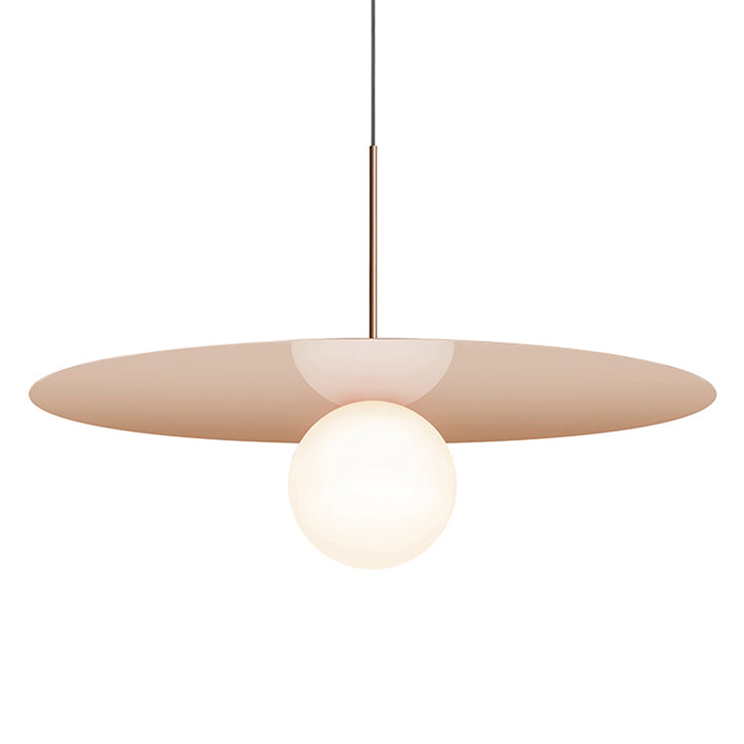 Bola LED Disc Pendant Light in Rose Gold (X-Large).