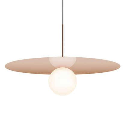 Bola LED Disc Pendant Light in Rose Gold (X-Large).