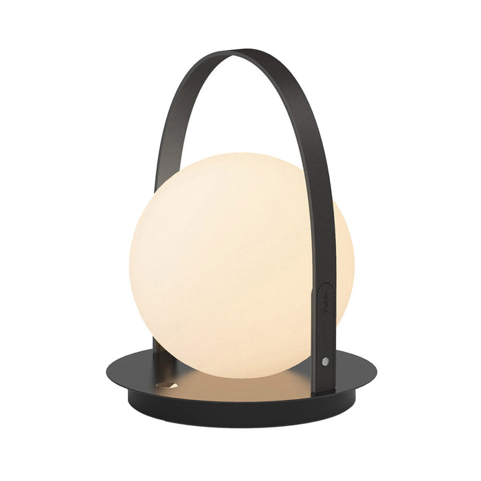 Bola Outdoor LED Lantern in Matte Black/Black.
