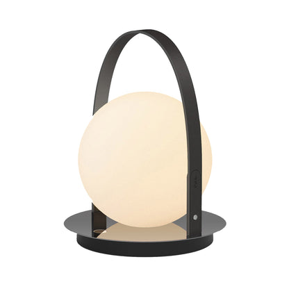 Bola Outdoor LED Lantern in Gunmetal/Black.