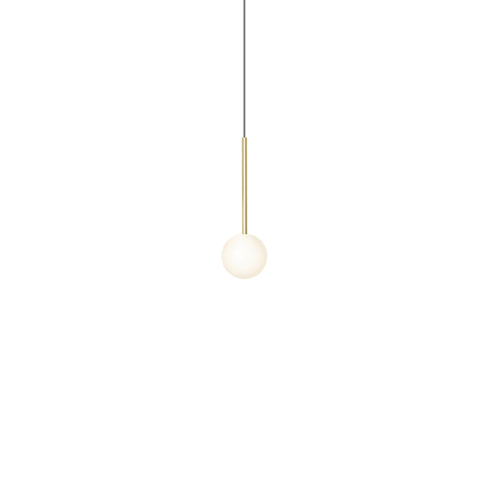Bola Sphere LED Pendant Light in Brass (4-Inch).