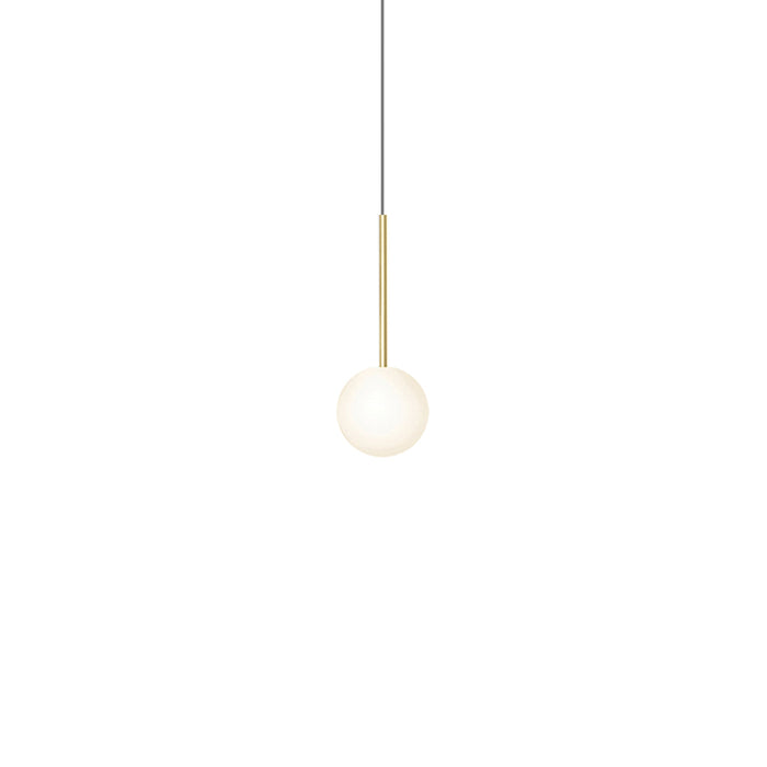 Bola Sphere LED Pendant Light in Brass (5-Inch).