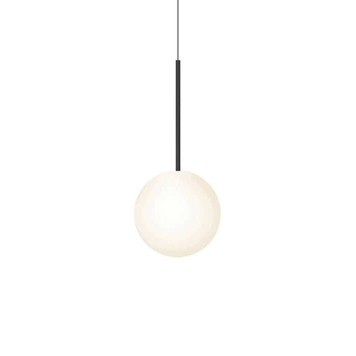 Bola Sphere LED Pendant Light in Matte Black (10-Inch).
