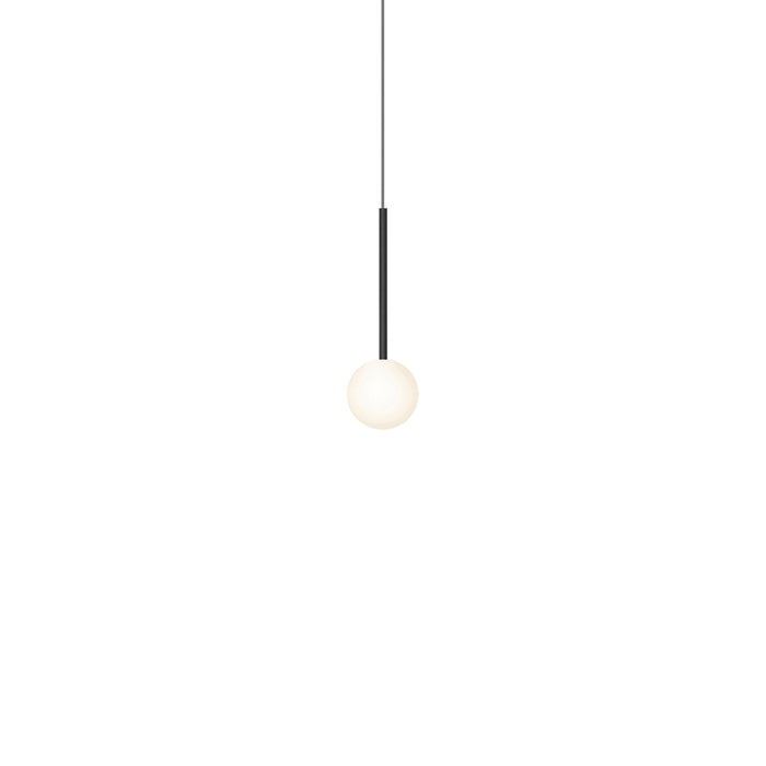 Bola Sphere LED Pendant Light in Matte Black (4-Inch).