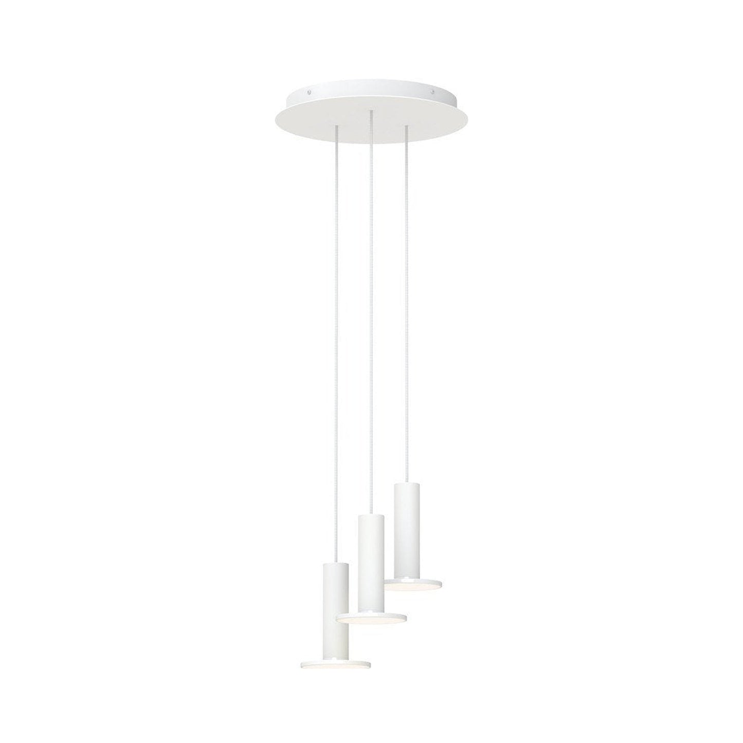 Cielo LED Chandelier in White/White (3-Light).