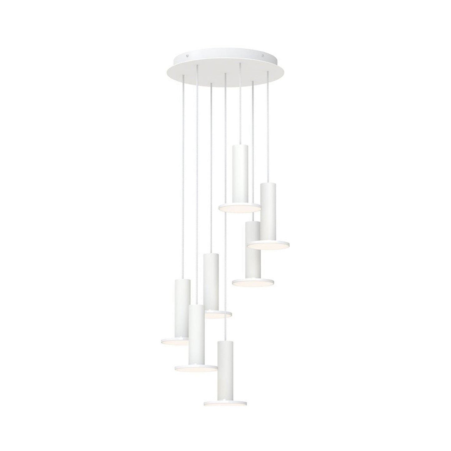 Cielo LED Chandelier in White/White (7-Light).