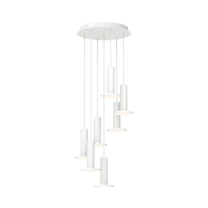 Cielo LED Chandelier in White/White (7-Light).