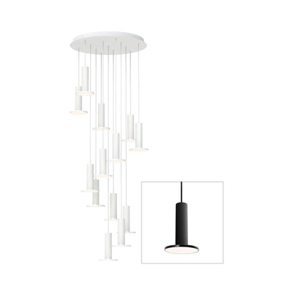 Cielo LED Chandelier in Black/Black (13-Light).