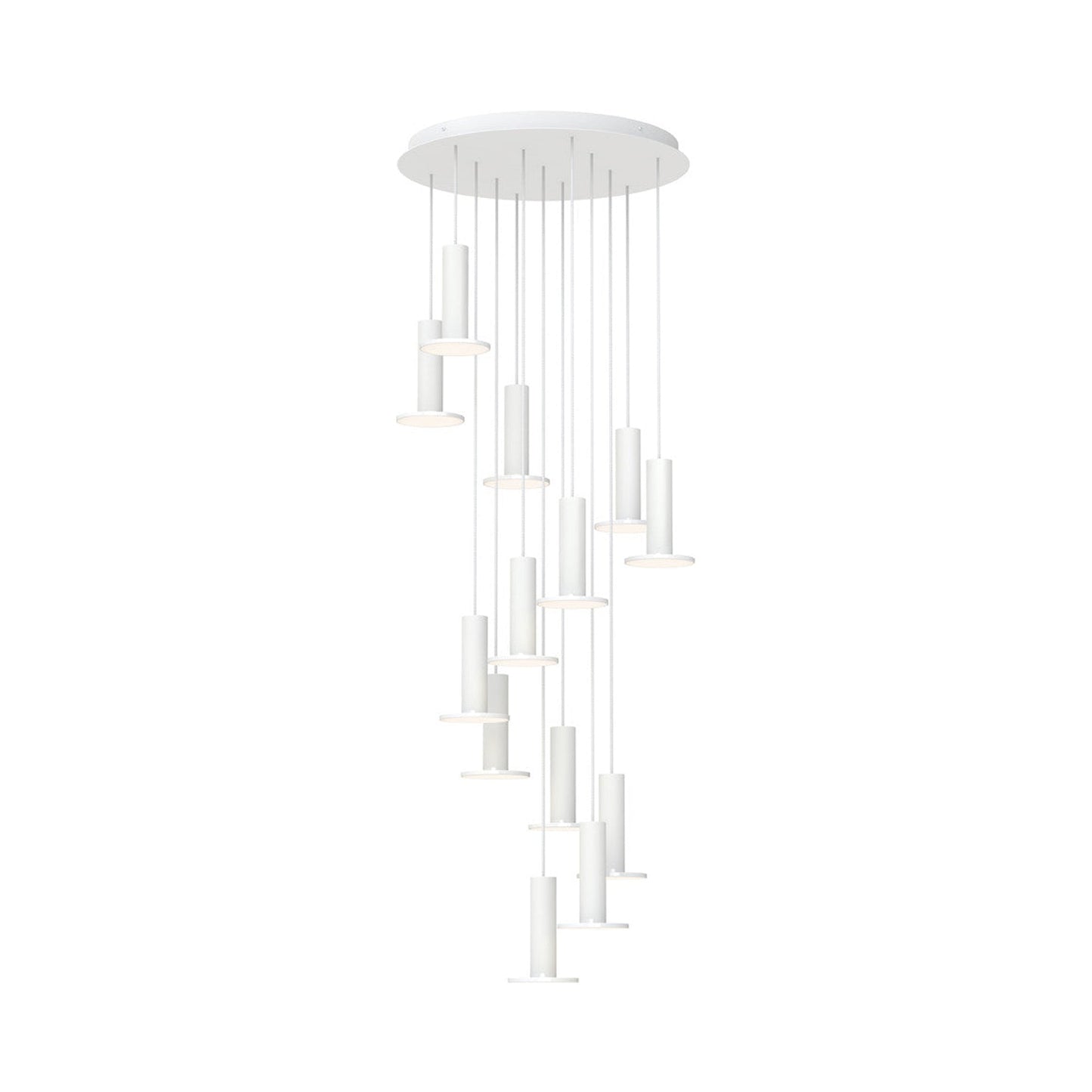 Cielo LED Chandelier in White/White (13-Light).
