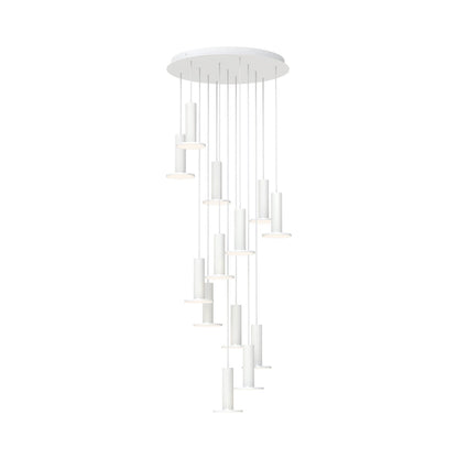 Cielo LED Chandelier in White/White (13-Light).