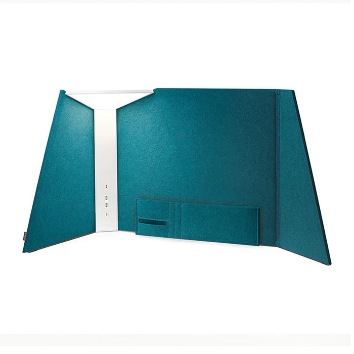Corner Office LED Table Lamp in Turquoise (30-Inch).