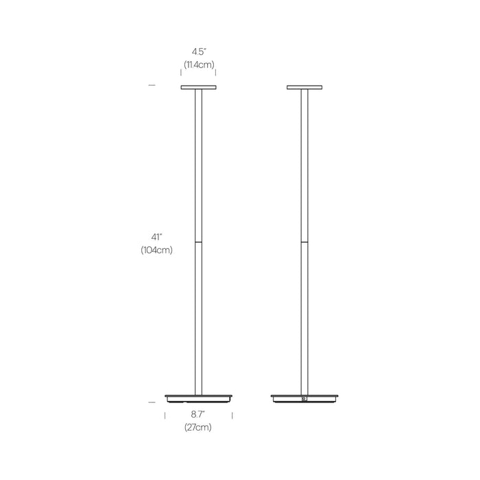 Luci LED Floor Lamp - line drawing.
