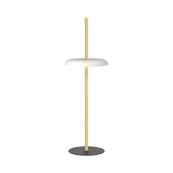 Nivel LED Floor Lamp in Oak/White.