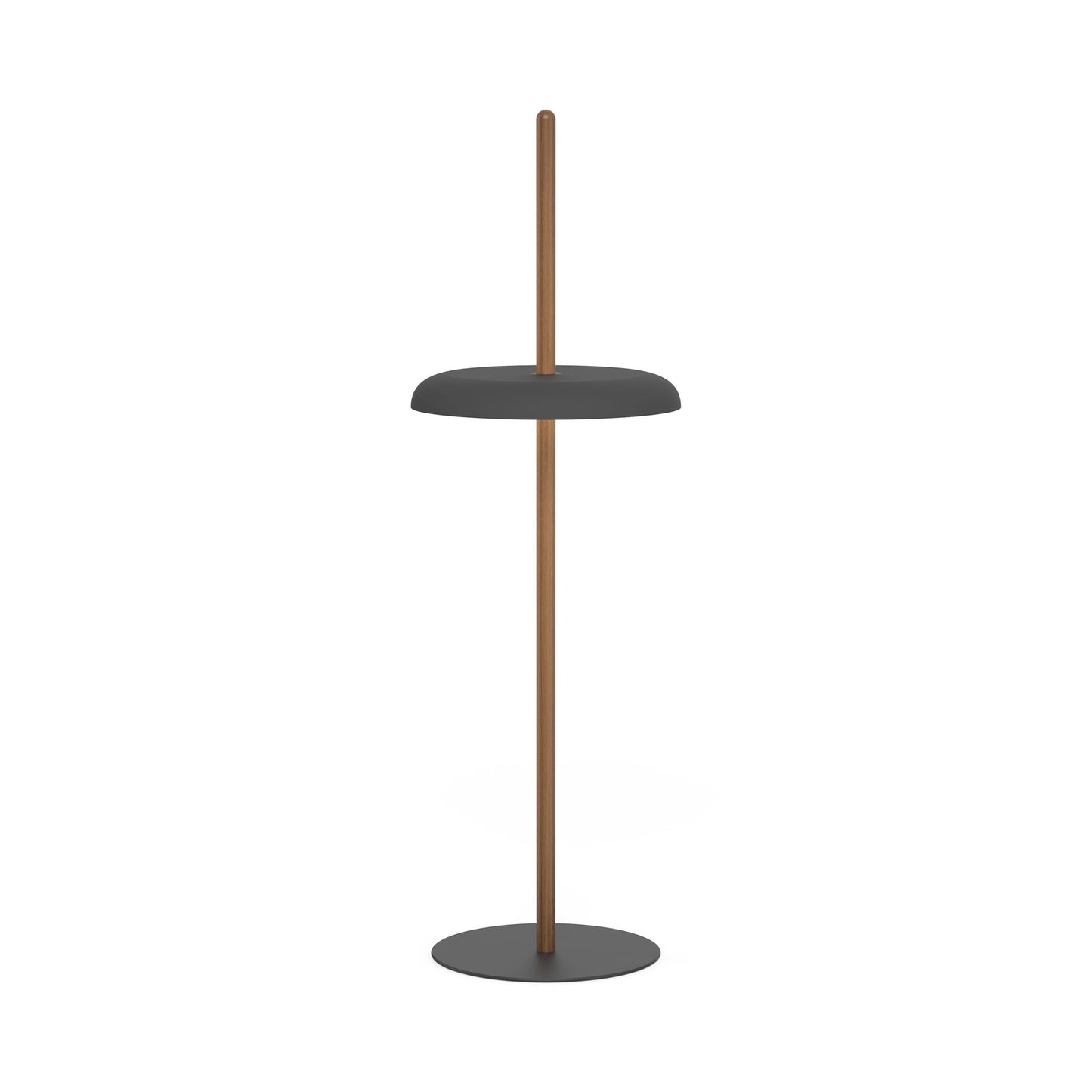 Nivel LED Floor Lamp in Walnut/Black.