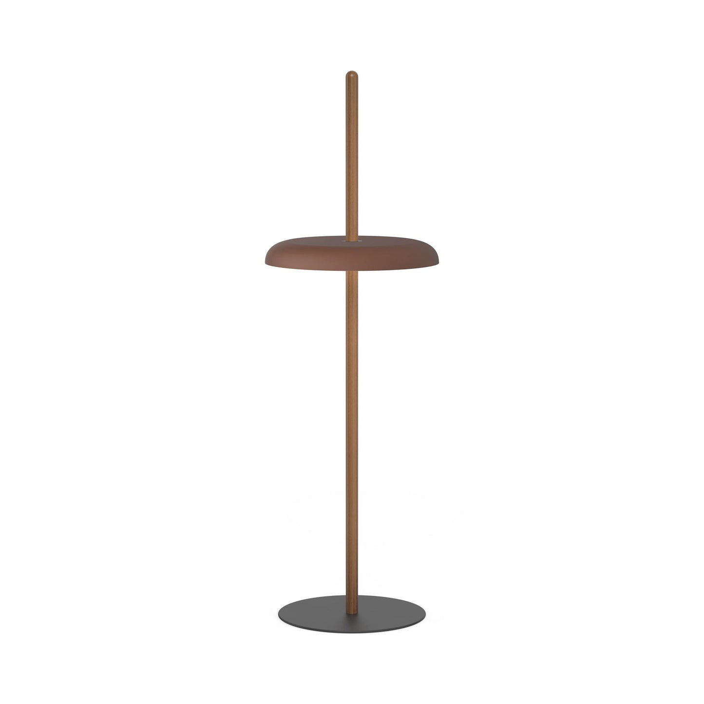 Nivel LED Floor Lamp in Walnut/Espresso.