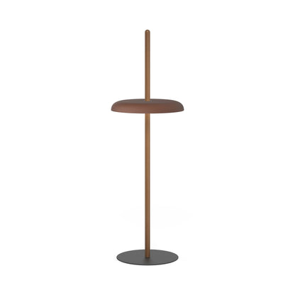 Nivel LED Floor Lamp in Walnut/Espresso.