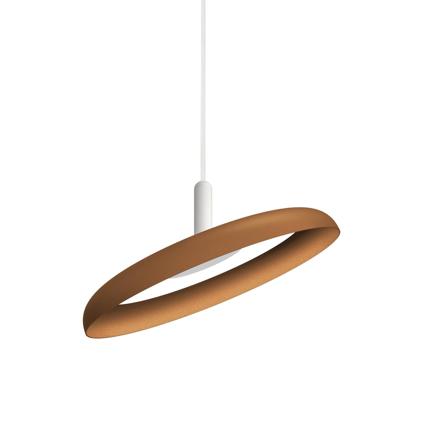 Nivel LED Pendant Light in Terracotta/White (Small).