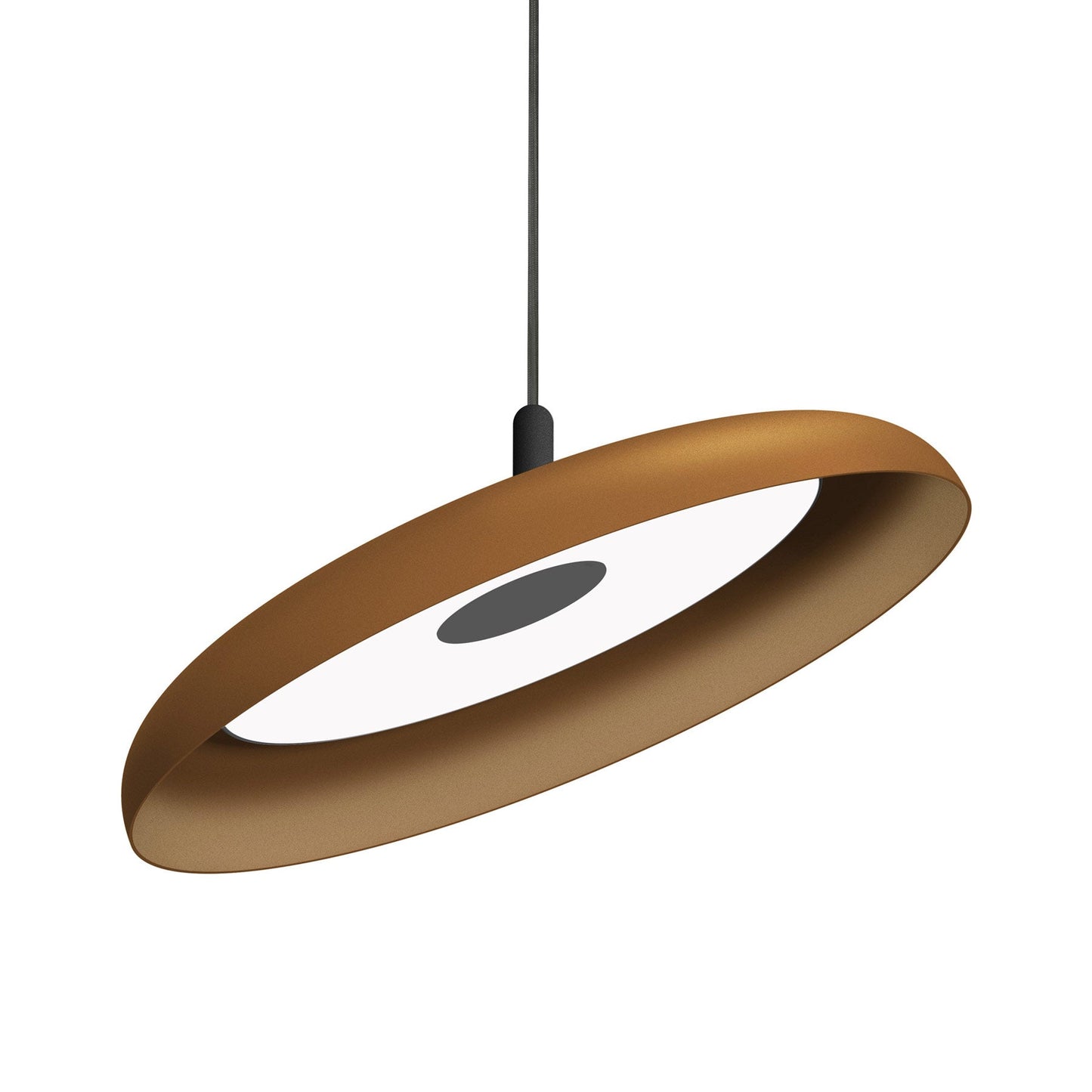 Nivel LED Pendant Light in Terracotta/Black (Large).