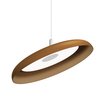 Nivel LED Pendant Light in Terracotta/White (Large).