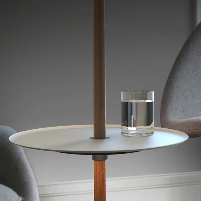 Nivel Pedestal LED Table Lamp in living room.
