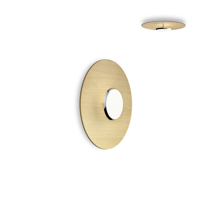 SKY Dome LED Flush Mount Ceiling Light in Polished Aluminum Oak (Small).