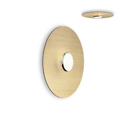 SKY Dome LED Flush Mount Ceiling Light in Polished Aluminum Oak (Medium).