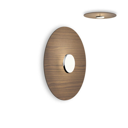 SKY Dome LED Flush Mount Ceiling Light in Polished Aluminum Walnut (Medium).